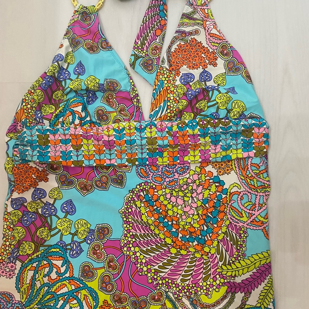 Nwot Trina  turk coral reef tankini ring set - Picture 6 of 8